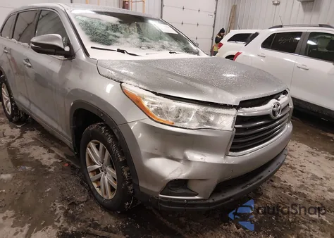 2014 Toyota Highlander Le V6 из США, поврежденный, VIN 5TDBKRFH3ES023698